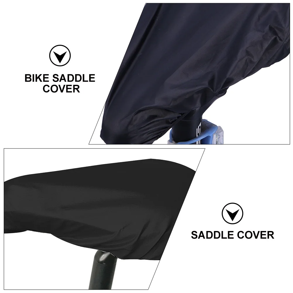 

2 Pcs Bike Seat Cover Waterproof Black Protective Cushion Elastic Fits All Bikes Bicycle Accessorie