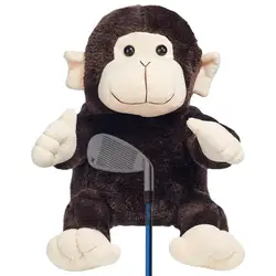 Golf Club Head Covers Plush Monkey Shape Golf Driver Head Cover Wedge Iron Protective Headcover Golf Club Head Covers For Driver