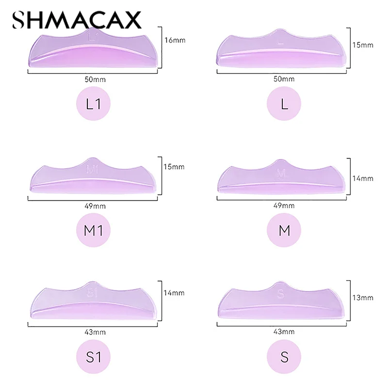 12pcs cuscinetti per il sollevamento del bigodino per ciglia cuscinetti per ciglia RodsLash Lift Silicone per accessori per l'estensione dello strumento di bellezza del trucco