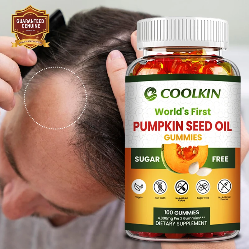 

Pumpkin Seed Oil Gummies - Promotes Hair Growth, Urinary Tract and Prostate Health, Cardiovascular Support