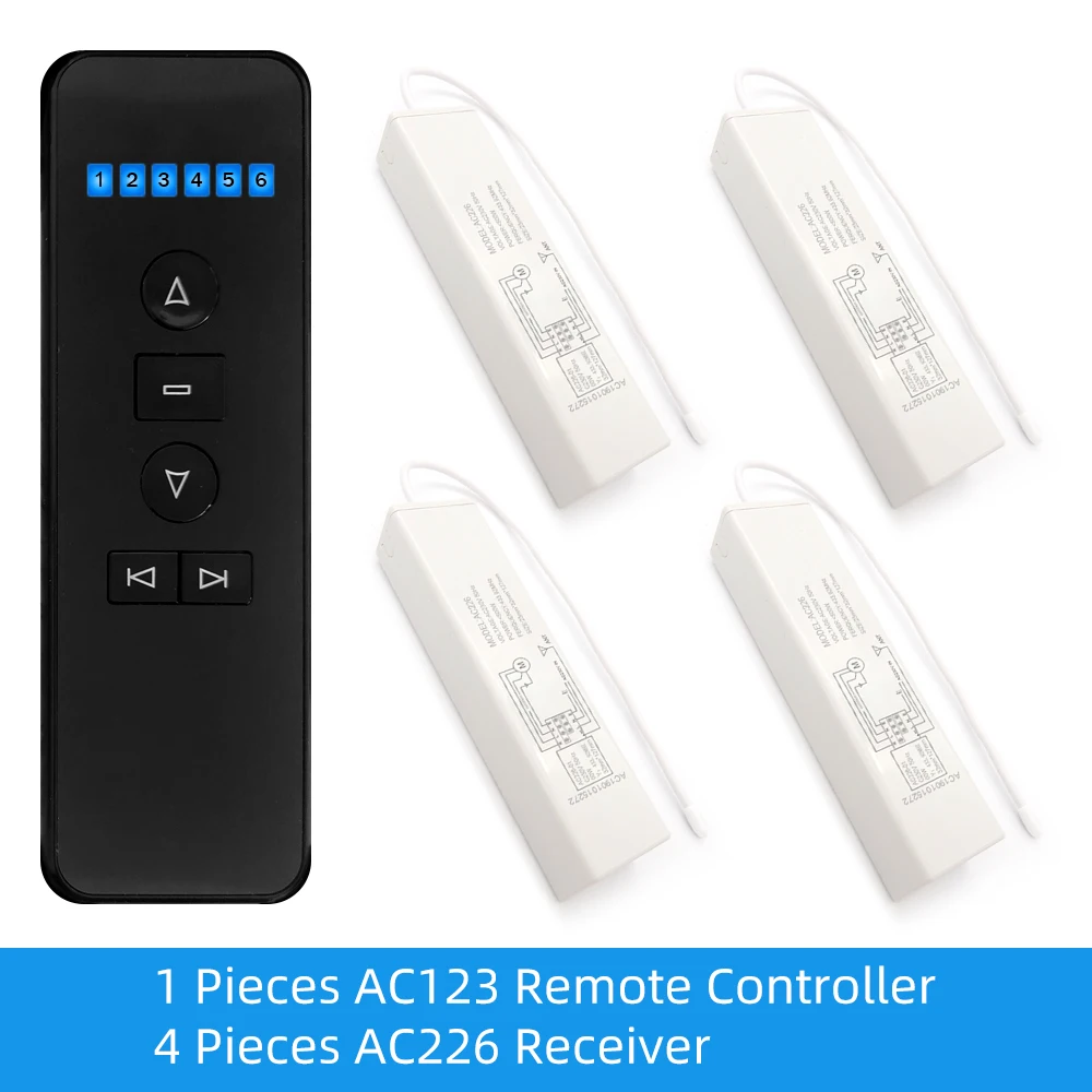 Originele A-OK AC226 Mini-ontvanger AC123 RF-zender Smart Home Assistant Universele afstandsbediening voor gemotoriseerde jaloezieën Motor