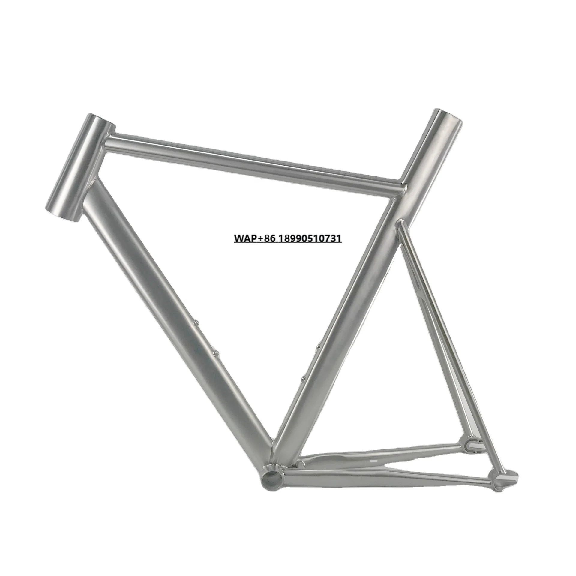 

Single Speed Road Bike Frame Titanium Fixed Gear Bike Frame with Integrated Seat Post