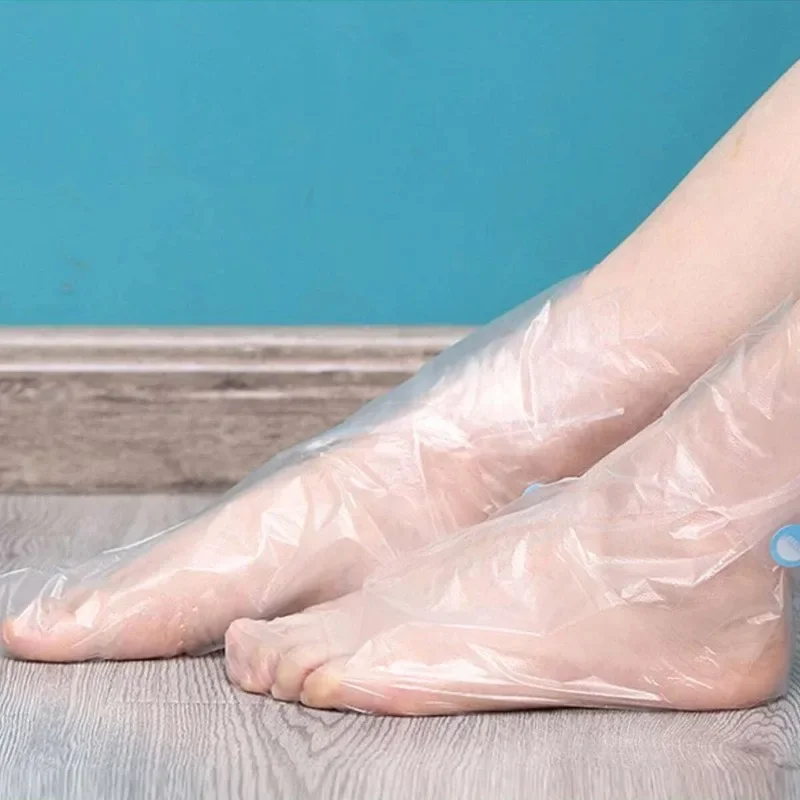 

100 Pcs,Disposable Foot Mask Cover,Transparent Foot Mask,Waterproof Foot Mask Cover