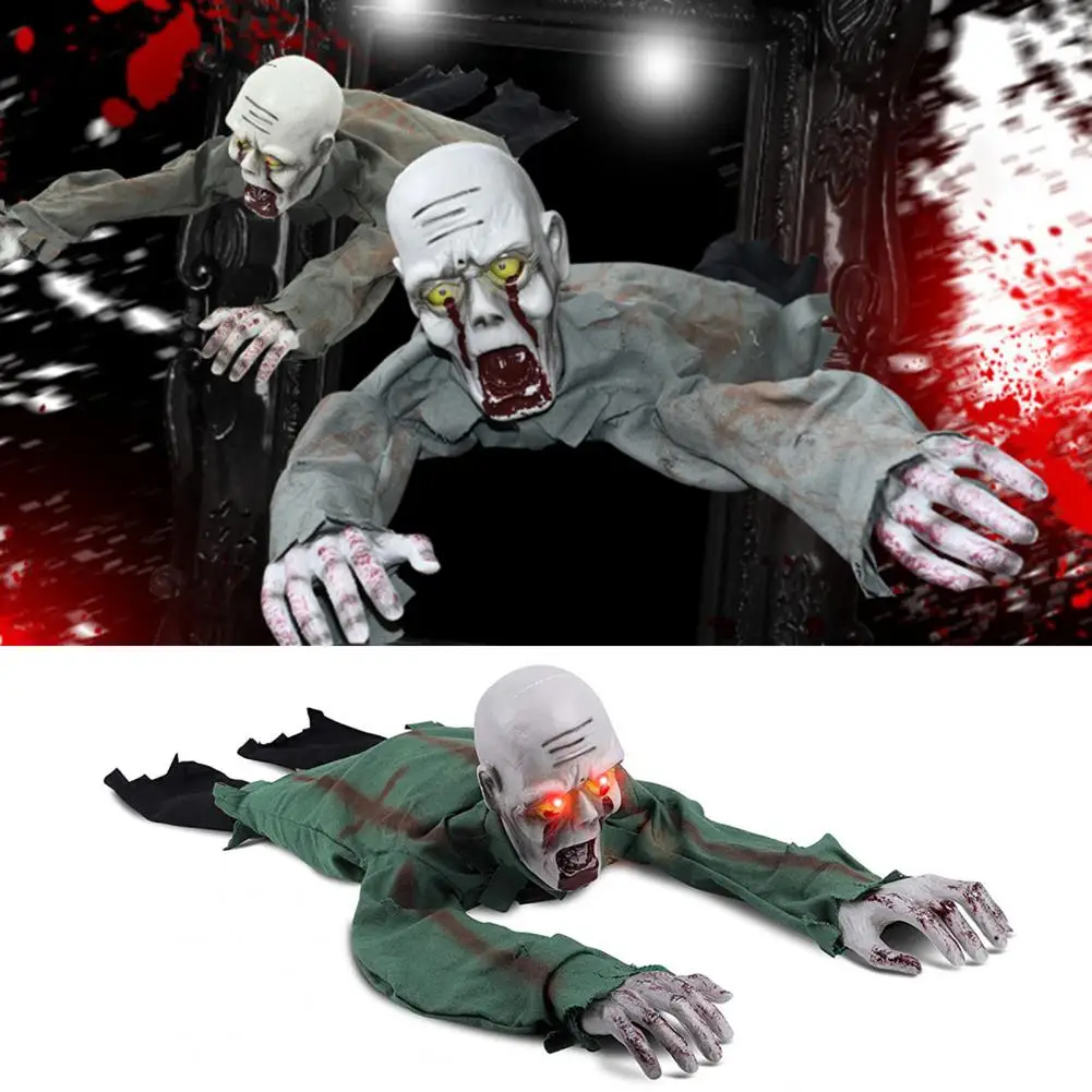Halloween Spooky Voice-controlled Electric Glowing Crawling Ghost with Realistic Postures Crawling Ghost Decoration 2025