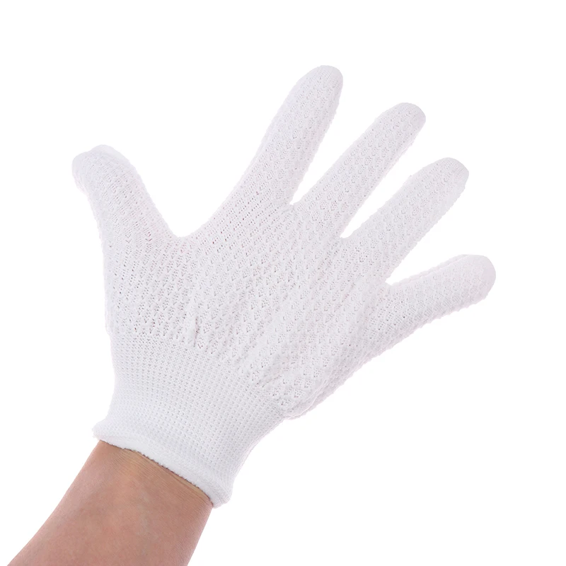 1Pair White Anti-Static Safety Work Gloves Nylon Working Gloves Dust-proof Non-slip Electronics Repair Installation Gloves