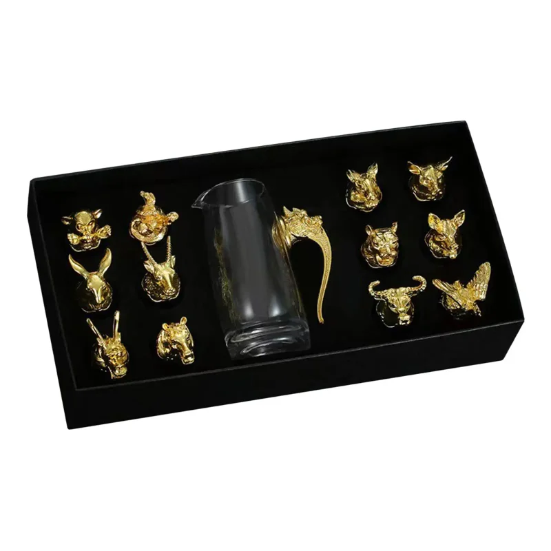 

Whisky Glasses Set Chinese Style Household Glass Wine Dispenser for Luxury Gift Set Home Garden Gift Box Housewarming Gift Men