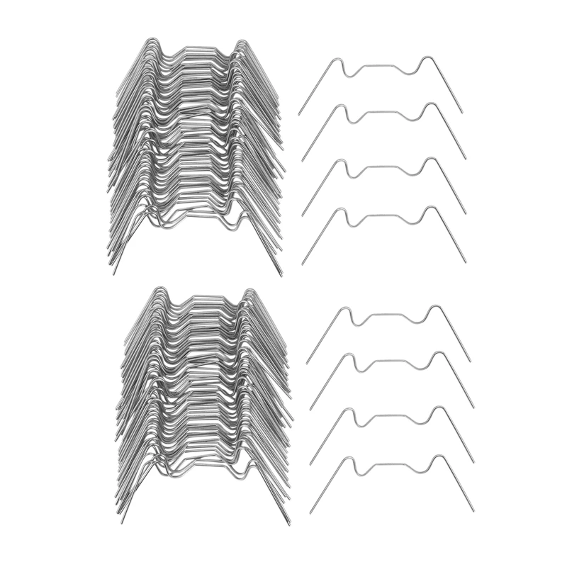 

Greenhouse Glazing Clips, Stainless Steel W Type Clips Leaf Spring Clips 200PCS
