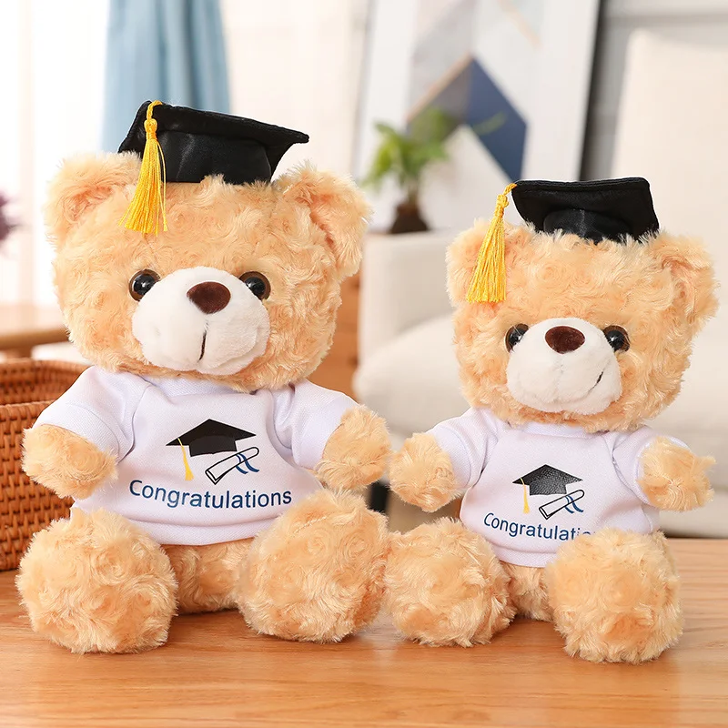 漫画タイダイ染めドクターベアぬいぐるみ かわいい女の子男の子卒業生ぬいぐるみ人形かわいいクマギフトぬいぐるみおもちゃ