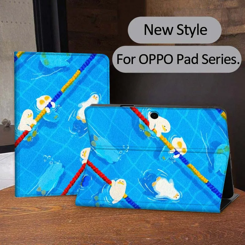 

Duck Playing In Water Pattern For OPPO Realme Pad 3 11 2 4 Pro Air Neo SE X 11 11.61 11.4 12.1 13.2 Inch Tablet Case