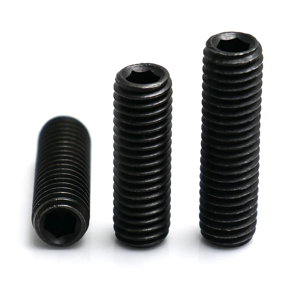 5-50pcs 12.9 Grade Cup Point Hex Headless Grub Screws Positioning Set Screws M1.6 M2 M2.5 M3 M4 M5 M6 M8 M10 M12
