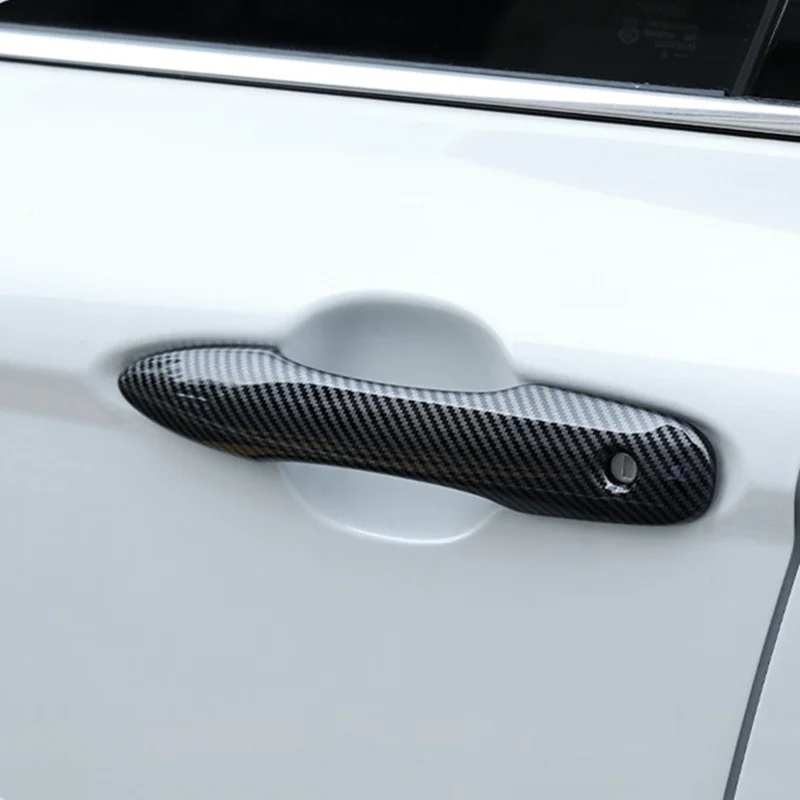 لتويوتا ليفين 2019-2024 4 قطعة غطاء مقبض باب السيارة ألياف الكربون نمط حامي مقبض الباب الخارجي غطاء مضاد للخدش #6