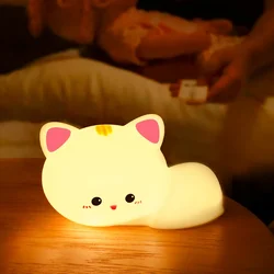 Night light cute cat colorful light room decoration clapping light baby bedroom children Christmas gift home decoration