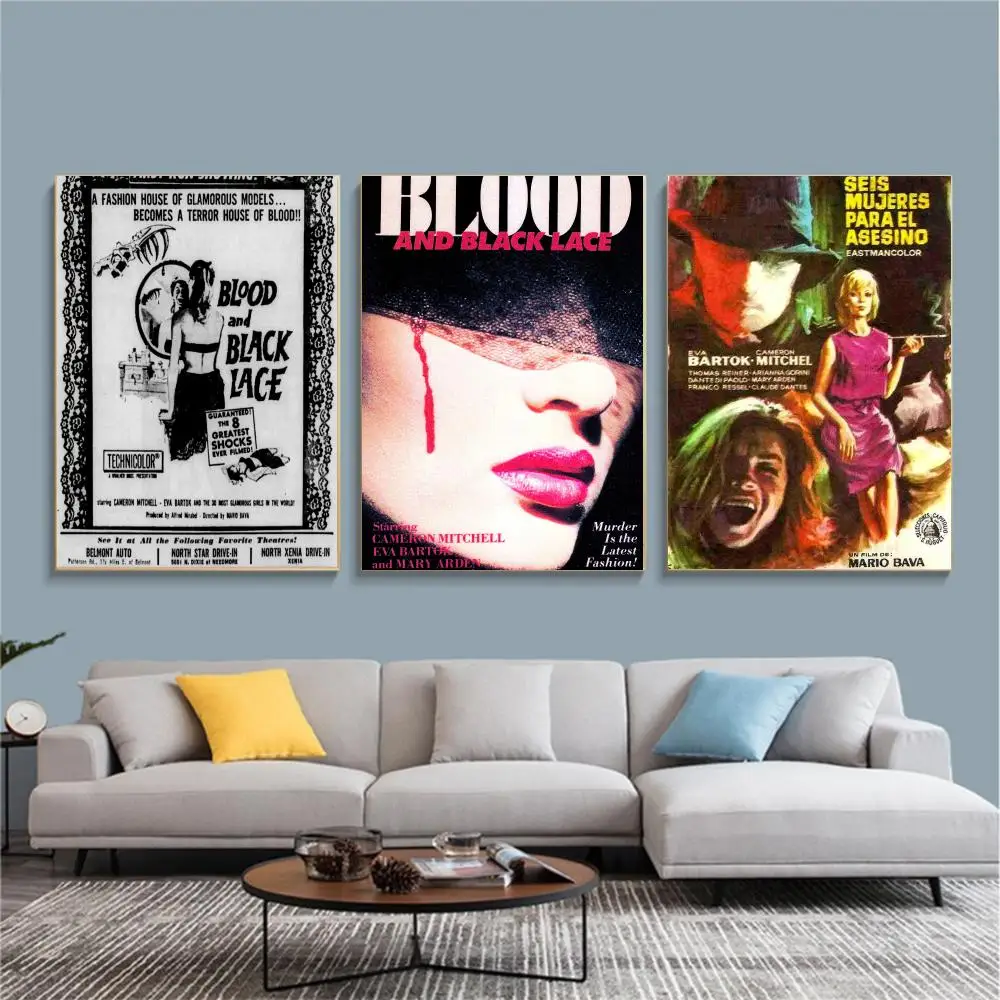 classic movie B-Blood and Black Lace 1964-E Painting Calligraphy Nature Inspired Artwork for Living Room  Home Decoration