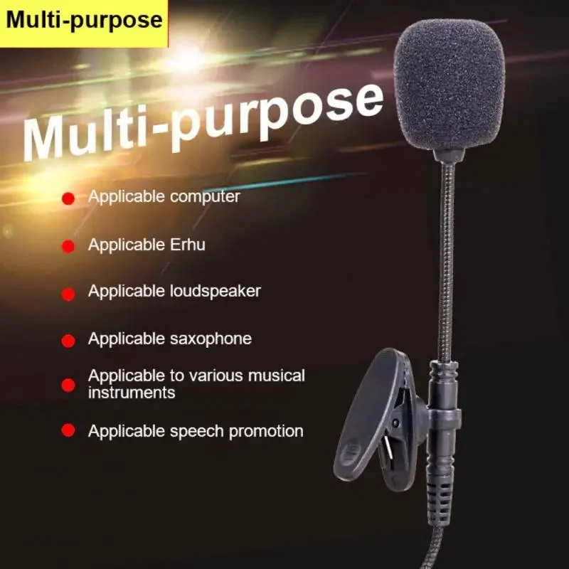 

3.5mm Wired Microphone Clip Tie Collar Stereo Mini Wired External Microphone For PC Laptop 3.5mm Mono Portable Microphones