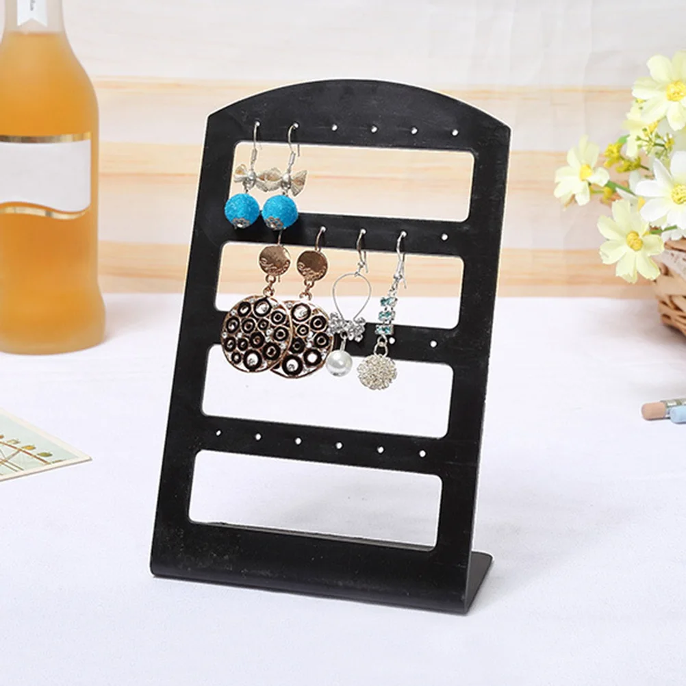 

Earring Display Stand Acrylic Organizer For Earrings Nose Piercings Jewelry Storage Rack Holder Show Shelf Black