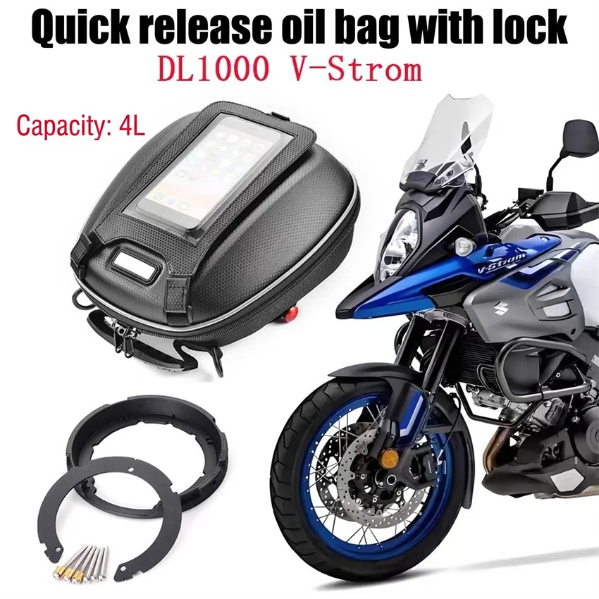 For SUZUKI GSX-S1000/F/GT/GX DL1000 V-STROM DL650 DL1000 Fuel Tank Bag Luggag Motorcycle Navigation Waterproof Bag Quick Lock