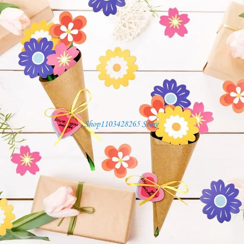 G2TE 3D wenskaarten Papercraft Holiday Birthday Card Bouquet Crafting Cards