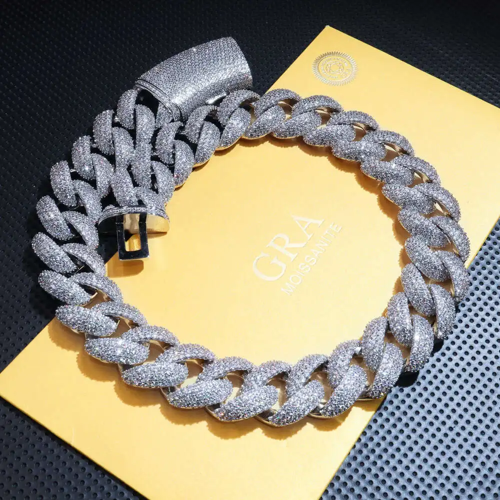 

Chain Hip Hop Jewelry Sterling Silver 925 Fine Jewelry Custom Gold Plated Necklaces