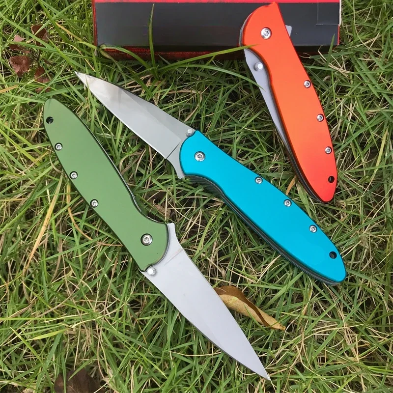 KS 1660 EDC Folding Pocket Knife 8Cr13Mov Blade Aluminium Alloy Handle Outdoor Durable Hunting Self-defense Camping Knives Tools