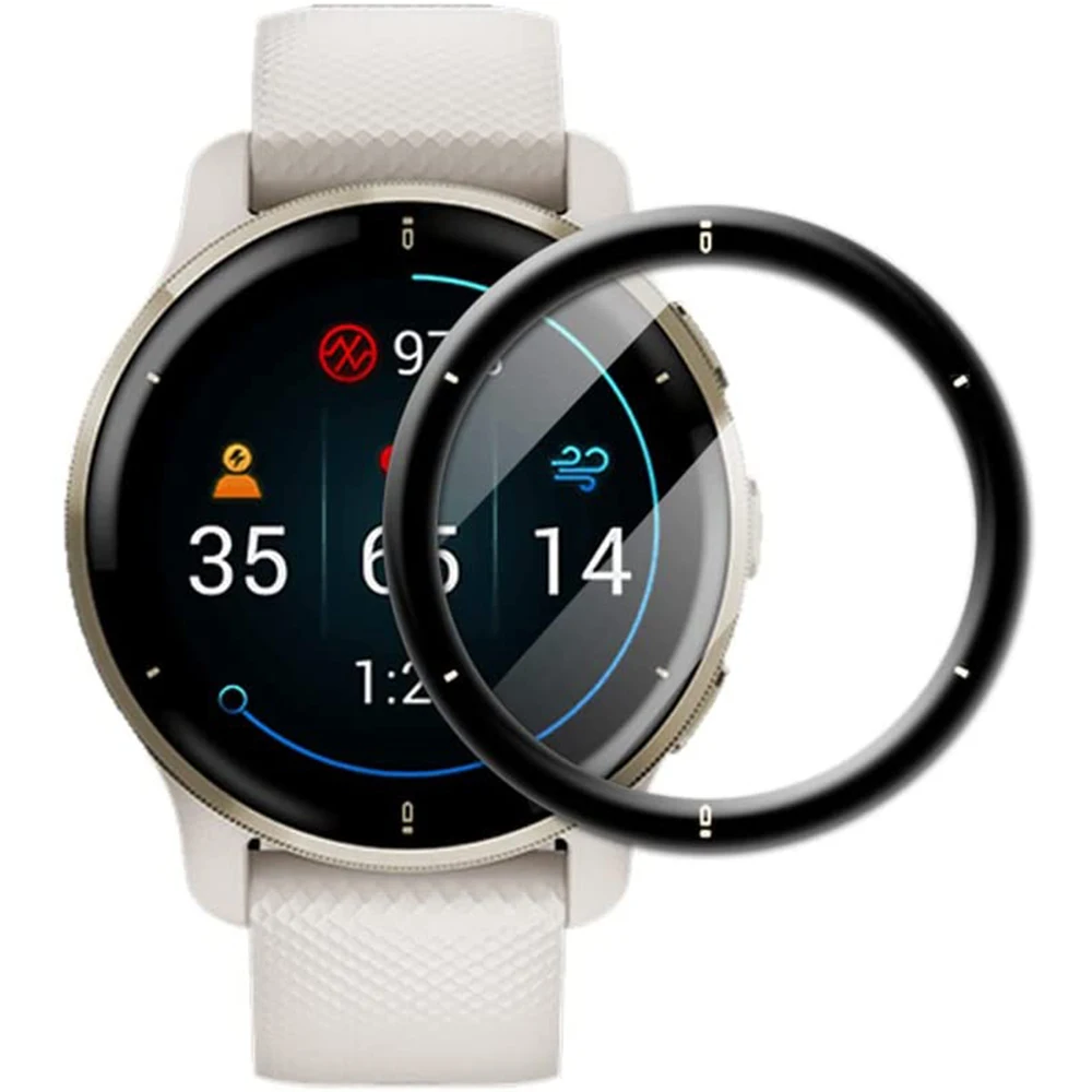 2Pcs Screen Protector Film For Garmin Venu2 Plus Anti-scratch HD 3D Curved Composite Film Smartwatch Protection Accessories