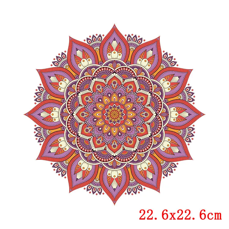 Mandala Iron On Heat Transfers Hot Vinyl Thermal Stickers Iron On Heat Transfers A Level Washable Iron On Patches