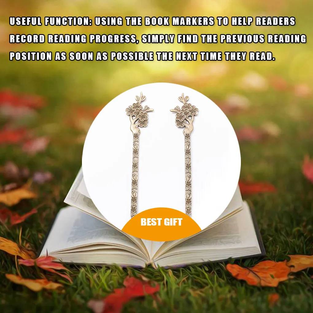 Alloy Hairpin Decorative Styling Tools Reading Pagination Mark Book Clip Gold