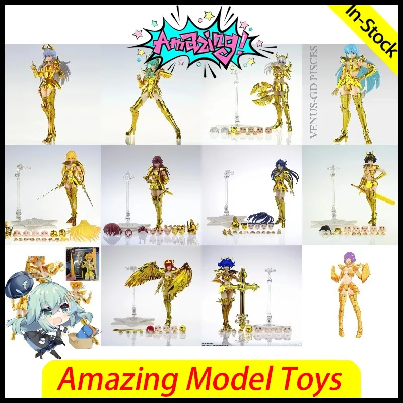 Modelo GT Saint Seiya Myth Cloth EX Tauro Erica Cáncer Pamela Capricornio Andrea Virgo Verna Acuario Mamie Géminis Piscis Aries
