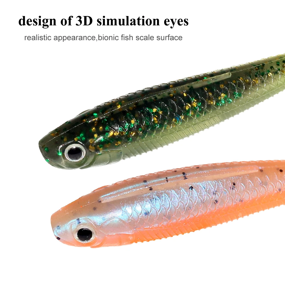 New Fishing Lures 70mm 95mm Soft Lure Artificial Wobblers Carp Silicone Bait for Pike Bass Trolling Sea Swimbait Predator Tackle