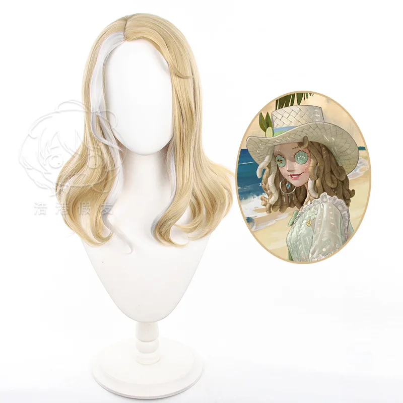 

Женский парик для косплея Identity V, термостойкий с длинными волнистыми волосами 40 см, для ролевых игр