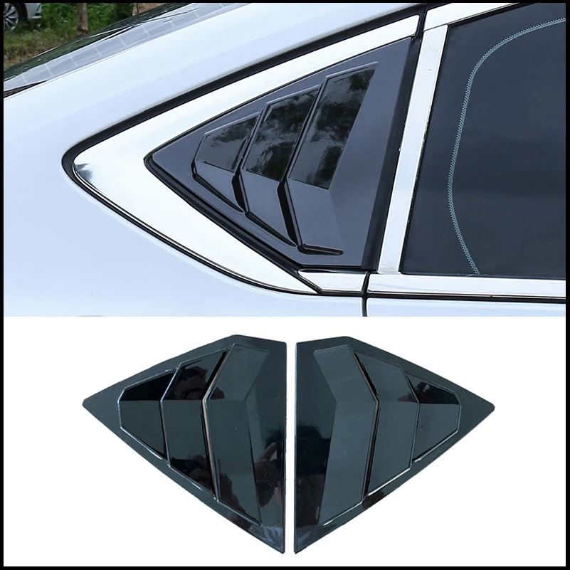 For Opel Insignia B 2017-2023 Rear Window Blind Shades Louver Frame Molding Cover Sticker Vent Trim Car Styling Auto Accessories