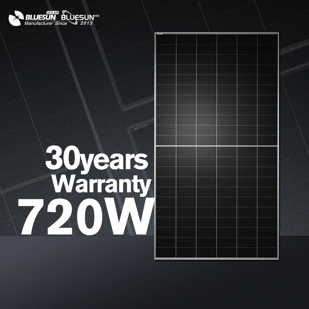 Bluesun 720 Watts Solar Panels Bifacial HJT Cheap Solar System Good Quality Solar Panel for the Whole House