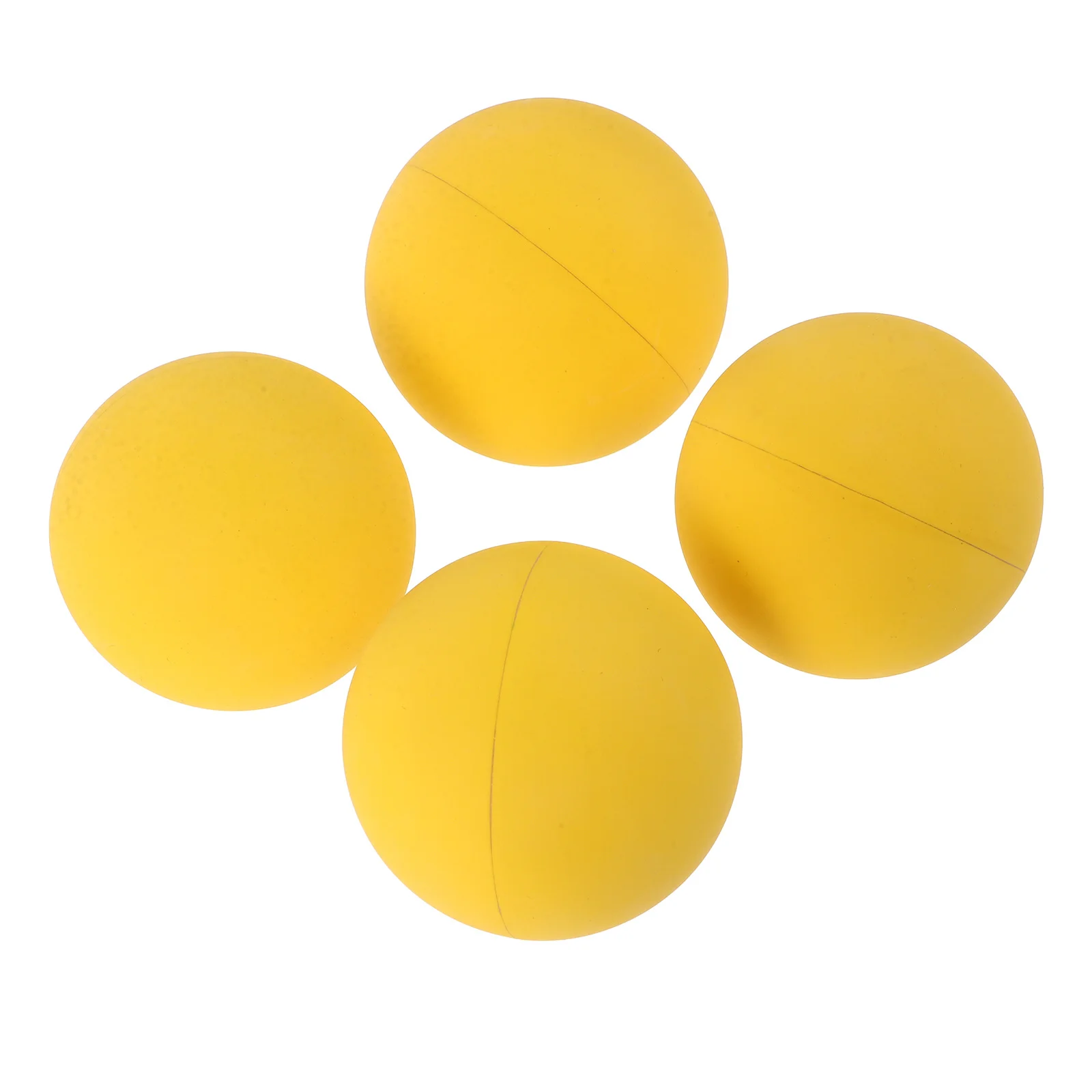 

4pcs High Elasticity Training Balls Yellow Rubber Rebound Sports Ball For Bouncing Game Practice Mini Size Racket Balls Outdoor