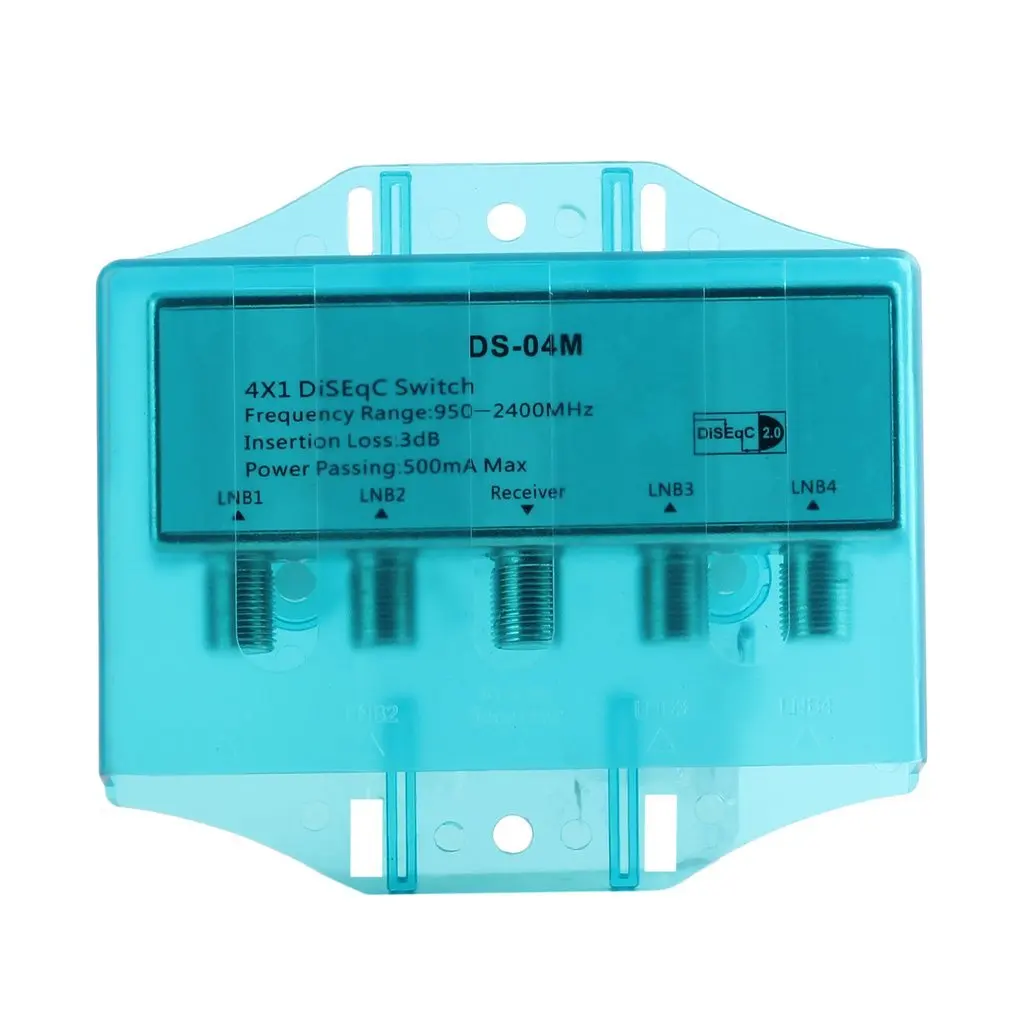 تلفزيون مقاوم للماء DS-04M استقبال الأقمار الصناعية 950-2400MH 4x1 DiSEqC 2.0 التبديل هوائي FTA طبق شقة LNB Multiswitch دروبشيبينغ