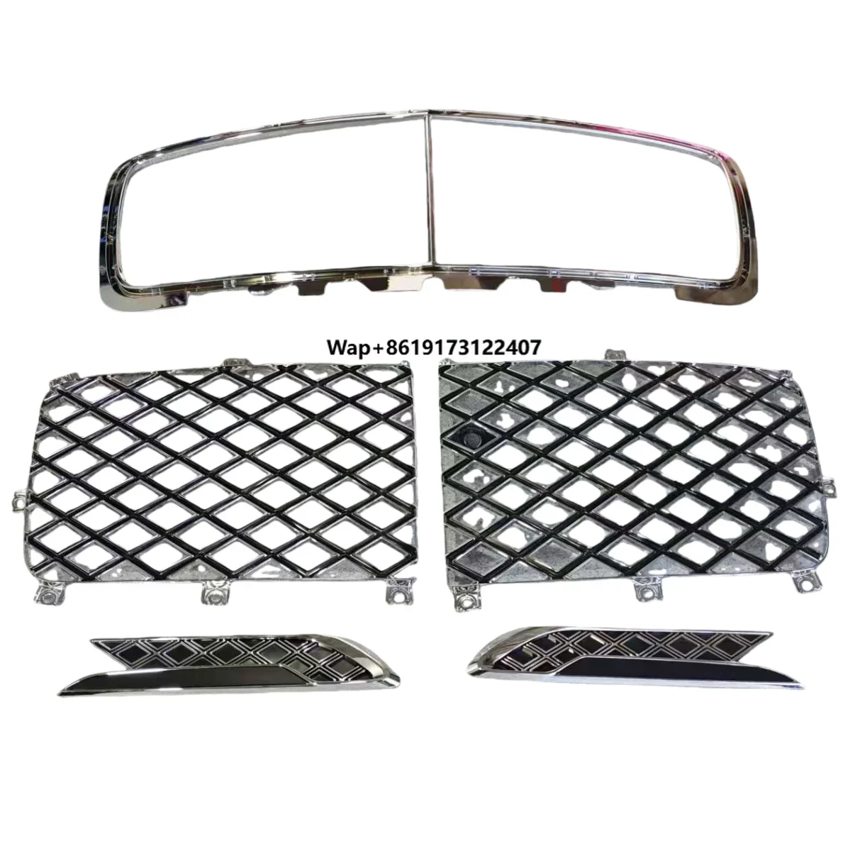

For Continental Flying Spur Bumper Front Grille 2020-2024 Mulliner Style Car Front Main Grille
