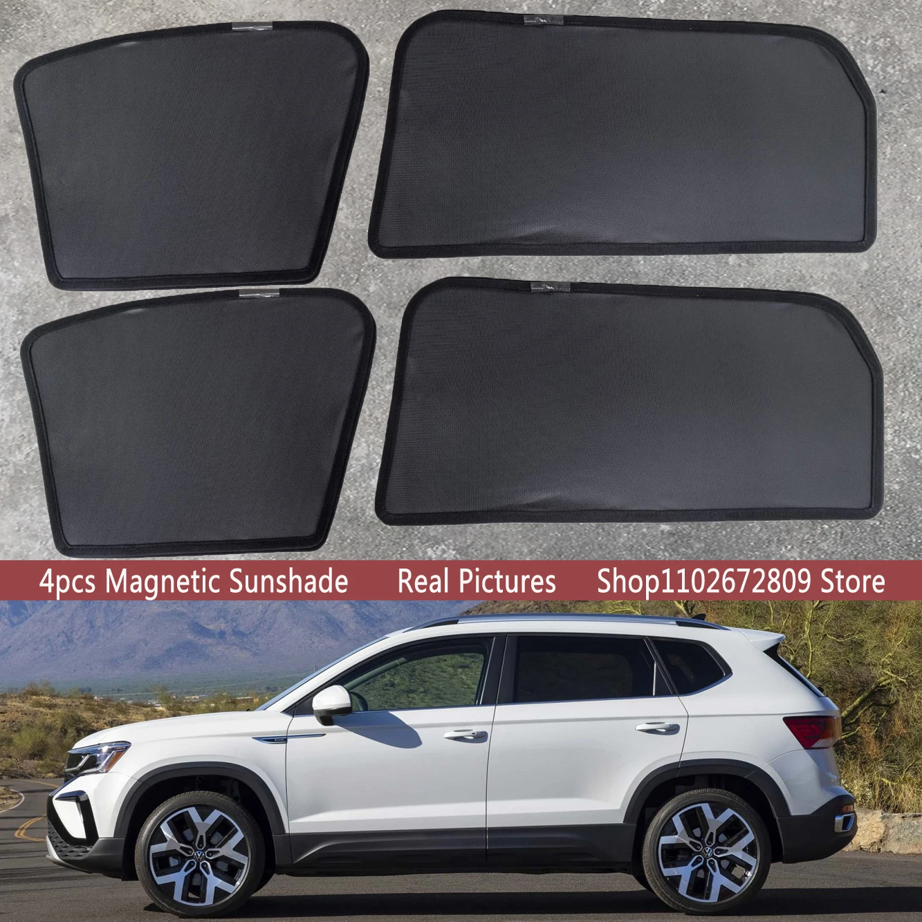 

Magnetic Car Sunshade Shield Front Windshield Frame Curtain Sun Shades For VW Volkswagen Taos Tharu Tarok 2019- 2023 Accessories