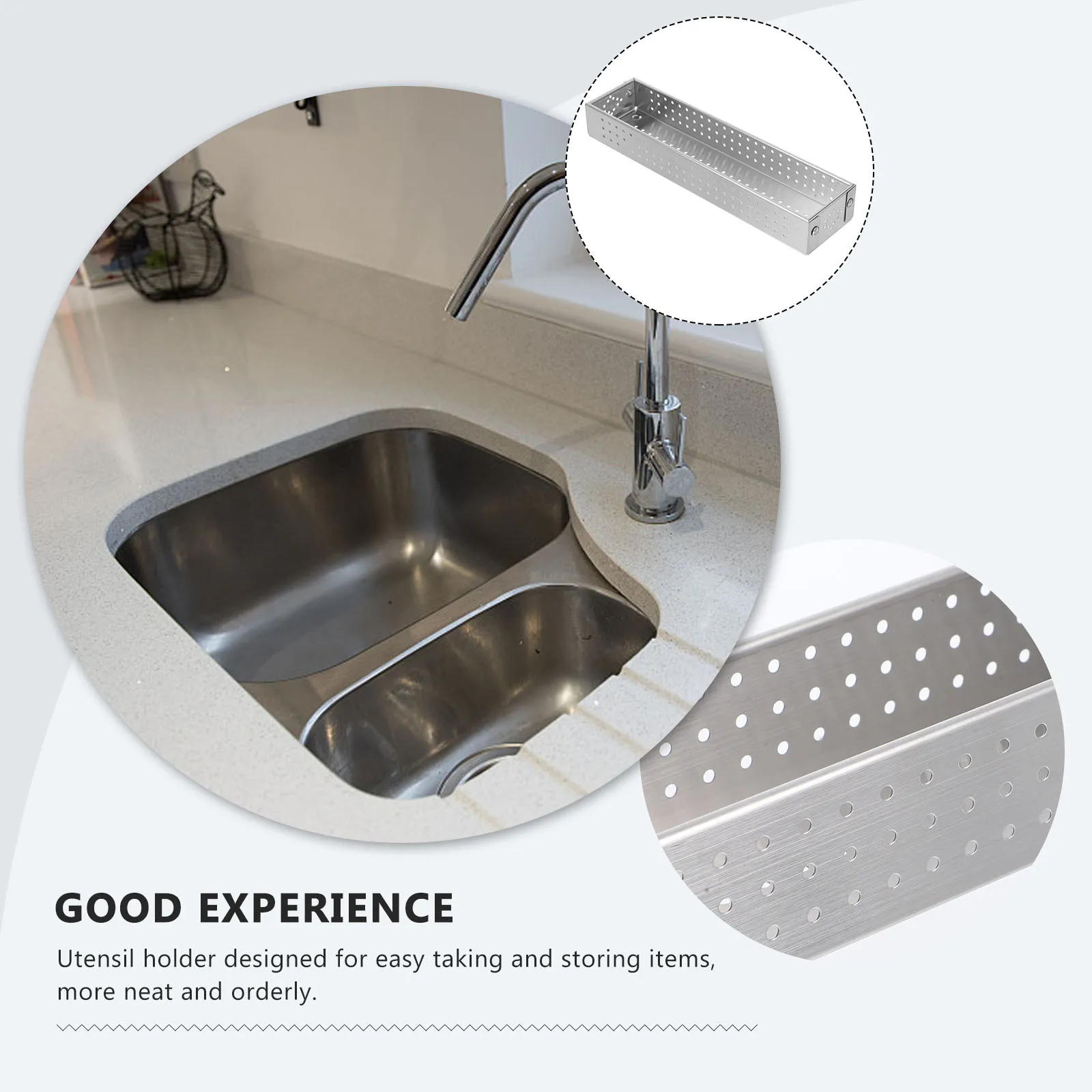 

Cutlery Box Kitchen Storage Organizer Spoon Holder Furniture Serving Utensils Drying Rack Drainer Metal Chopstick Plate