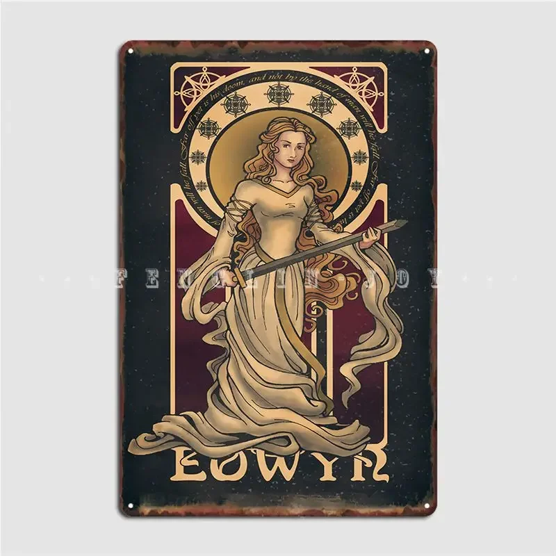 

Vintage Shieldmaiden Of Rohan Metal Sign Wall Decor Customize Mural Wall Mural Tin Sign PostersBathroom Farmhouse Bathroom Sign