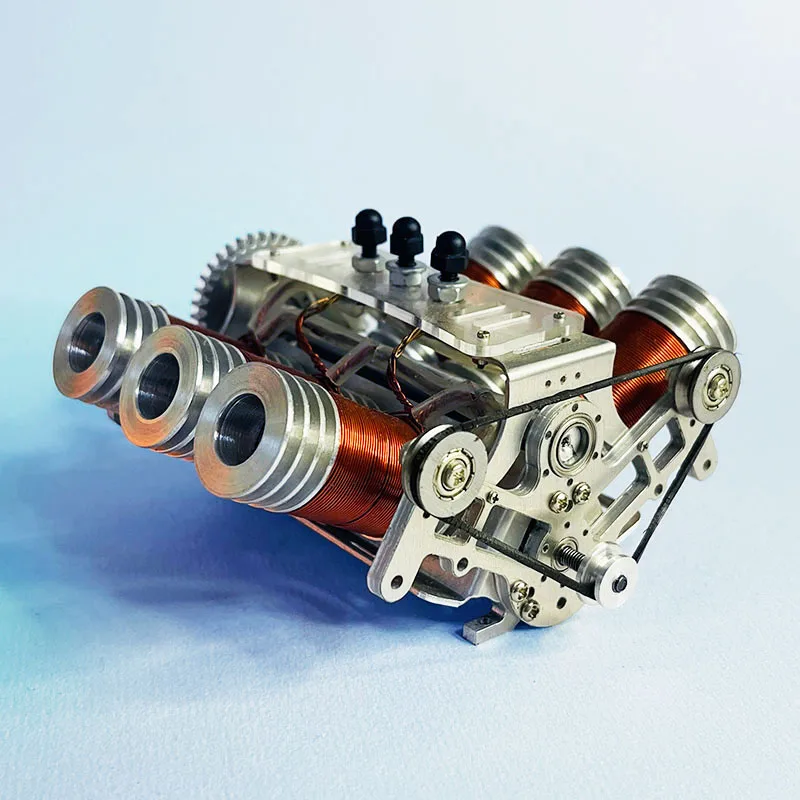 Modelo de Motor V6, Motor de potencia, Motor de pistón CC sin escobillas, multicilindro V6, simulación de pistón Dual, Motor RC, juguetes de regalo