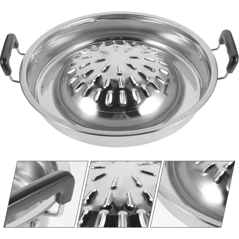 Stainless Steel Barbecue Plate Camping Grill Pan Korean Barbecue Stove Professional Grill Pan Barbecue Pot Supplies Household