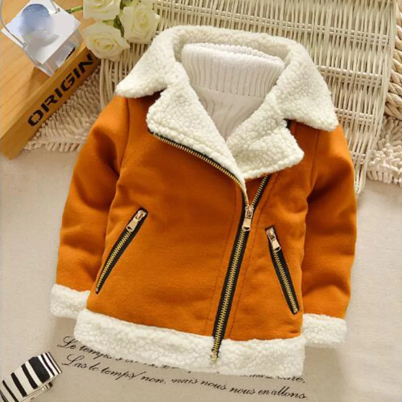 Baby boy Winter jacket new lamb fleece warm coat thicken 0-4 years old beibei fashion Korean version leisure children\'s clothing