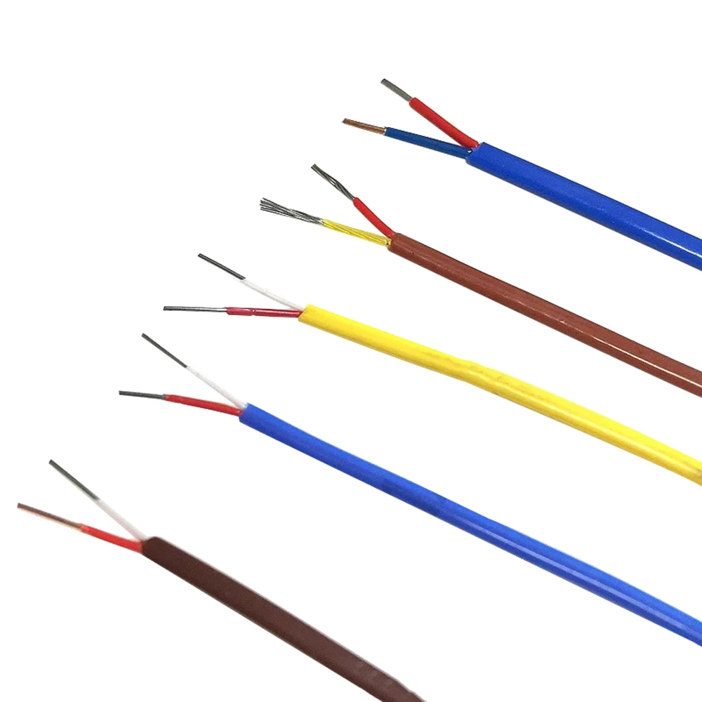 Temperature Measuring Line K/E/J/T Type Measurement Wire 2*0.5 Thermocouple Line Wire Temperature Compensation Wire 10M 0.5mm2