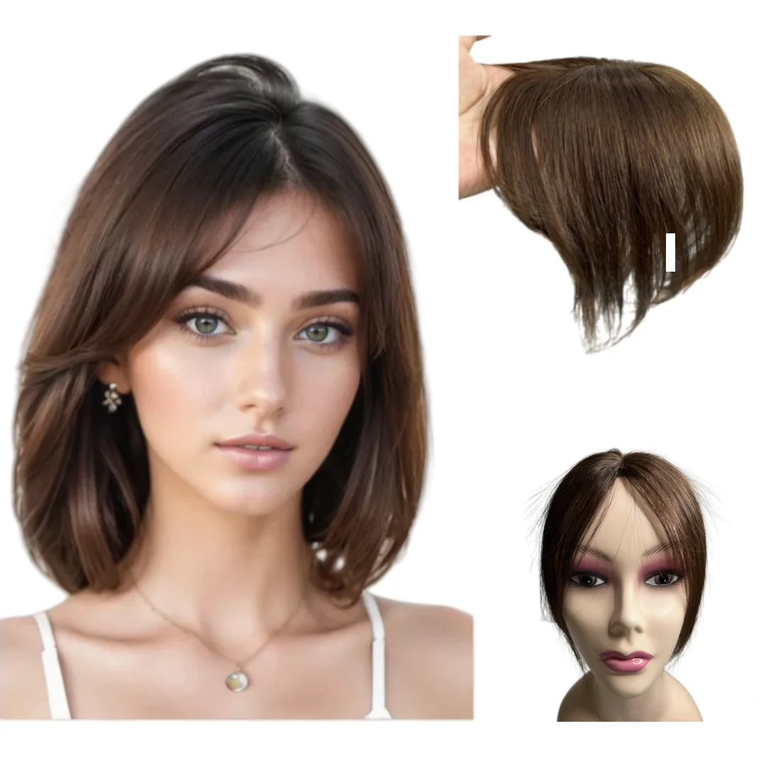 100% настоящие человеческие волосы, заколки ручной работы, кружевные основы, шиньоны для женщин, средняя часть, бразильские волосы для женщин, повседневная одежда