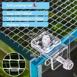 Aquarium Anti-jumping Net Cover Fresh Seawater Fishing Shrimp Anti Escape Net Equipment Marine Fish Accessories Holders Fixture