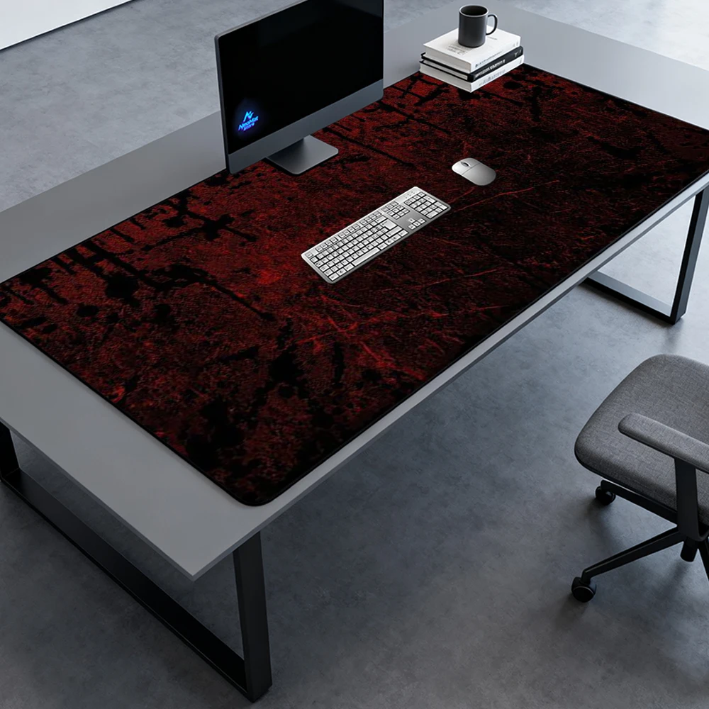 Gothic Mouse Pad Office Large Gaming Mousemat 180x60 160x60 XXXL Non Dark Slip Grunge Red Mousepad Desk Mat Accessories