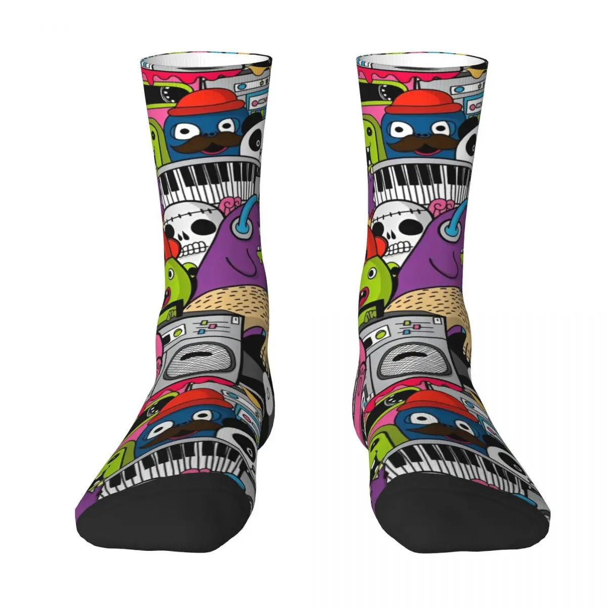 Herrensocken Fancy Monsters Strümpfe Herbstmode Weiche Socken Grafik Outdoor Rutschfeste Socken