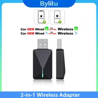 2025 Nuevo adaptador inalámbrico Android Auto con cable a Carplay inalámbrico Smart Box USB Plug and Play Actualización en línea Conexión automática WiFi