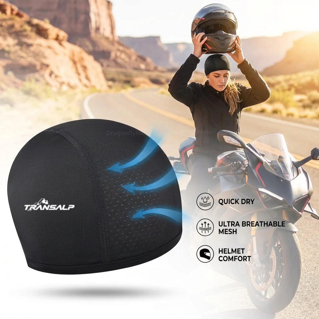 For Honda XL 750 Transalp XL750 TRANSALP Motorcycle Helmet Inner Cap Hat Quick Dry Breathable Hat Racing Cap Under Helmet Beanie