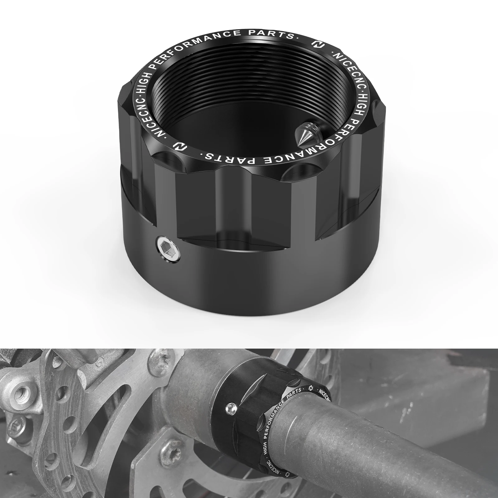 

For Yamaha YFZ450R 2009-2024 Rear Axle Nut ATV YFZ450 2017 YFZ450X YFZ 450R 90179-38001-00 Aluminum Alloy