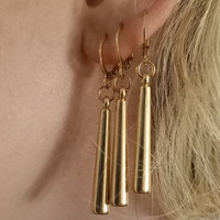 3Pcs/Set Roronoa Zoro Earrings Ear Clips Gold Color Small Geometric Non-Pierced Jewelry Hip Hop Wholesale Pendant Earrings