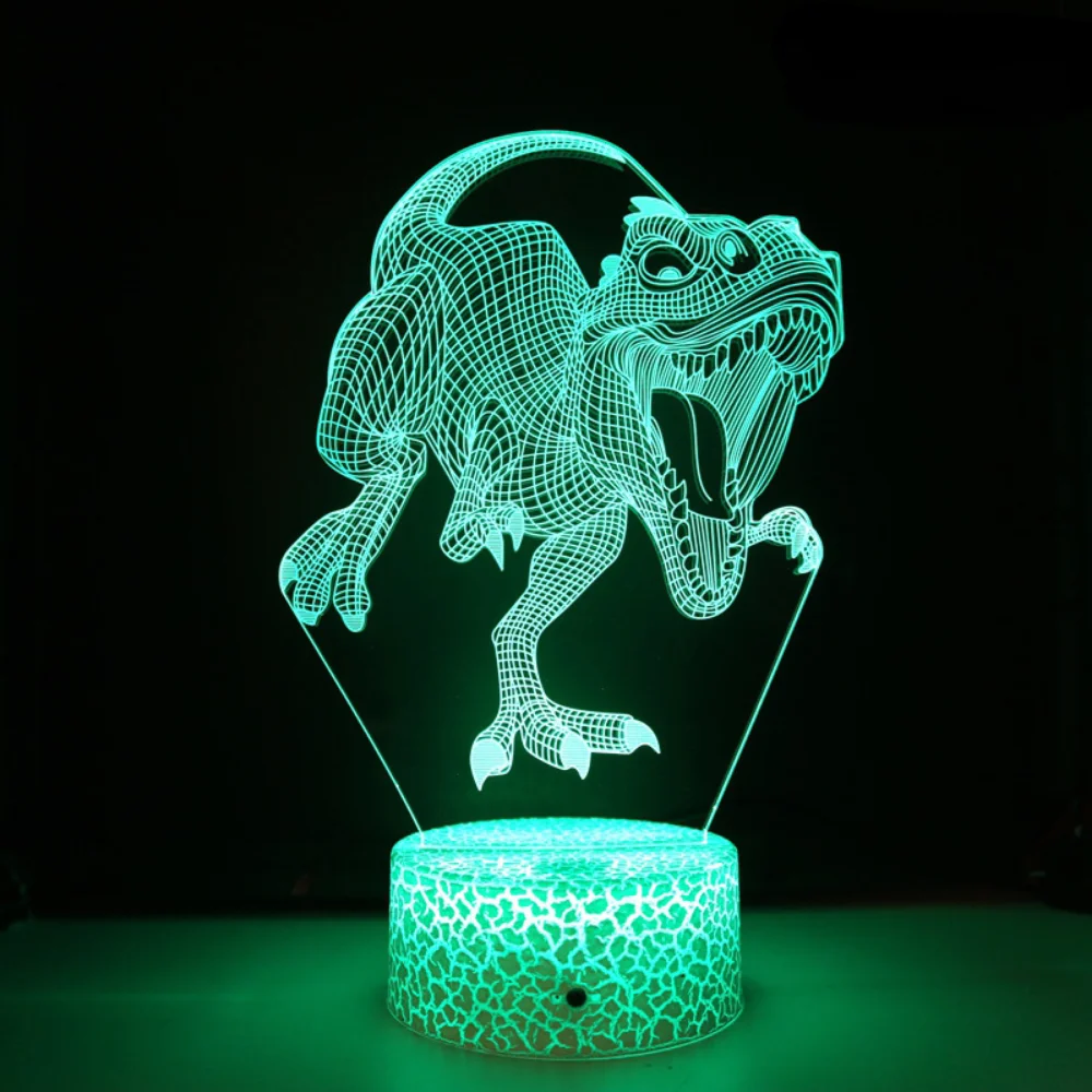 3D Dinosaur Night Light for Boys Room 7 Color ChangesRemote Control, LED Illusion Night Lamp T Rex Dino Toys Gifts for Kids